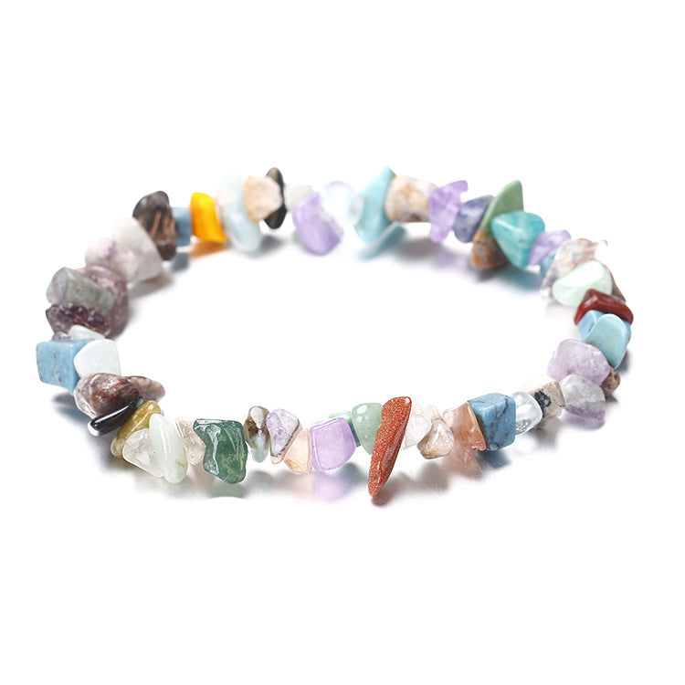 Natural Stone Beaded Bracelet | Irregular Crushed Stone