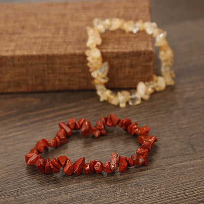 Natural Stone Beaded Bracelet | Irregular Crushed Stone