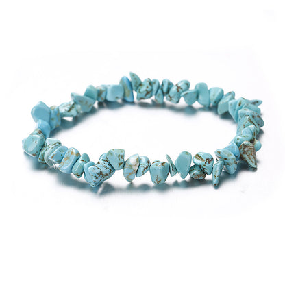 Natural Stone Beaded Bracelet | Irregular Crushed Stone