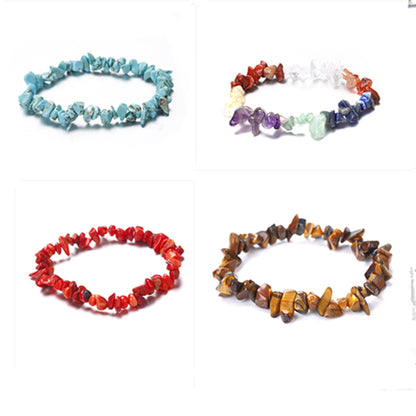 Natural Stone Beaded Bracelet | Irregular Crushed Stone