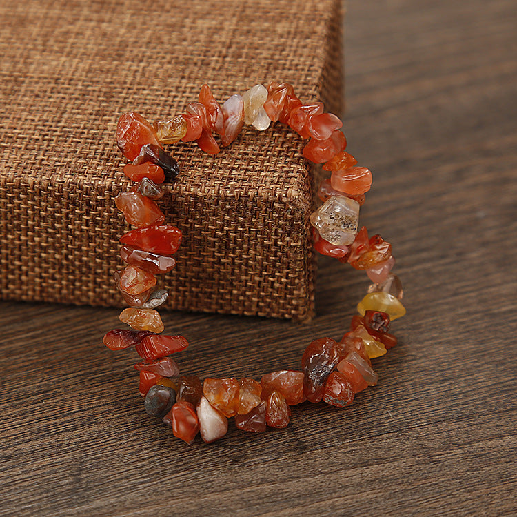 Natural Stone Beaded Bracelet | Irregular Crushed Stone