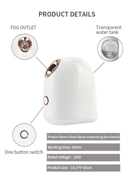 Thermal Spray Face Steamer | Z Series, White & Pink