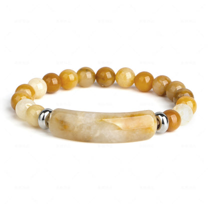 Agate Bracelet | Pink Crystal, 8mm, Women's