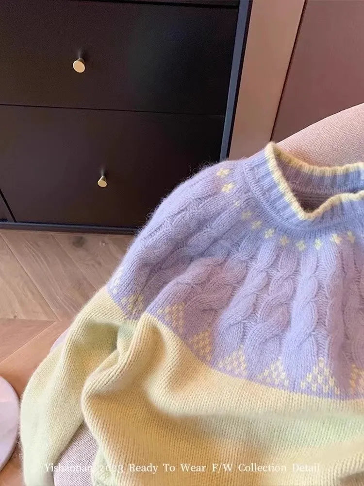 Crochet Sweater | Advanced Color Blocked Design