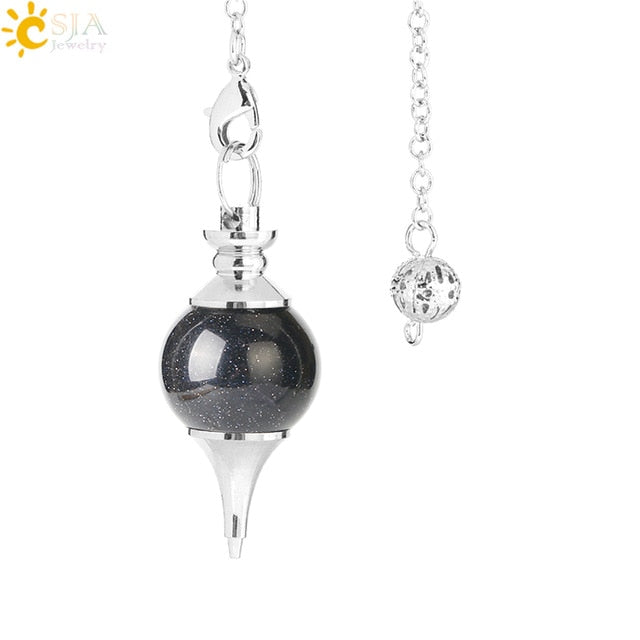 CSJA Balance Reiki Natural Stone Crystal Red Agates Dowsing Pendulum Circular Cone Charm Pendant