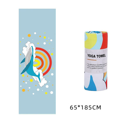 Microfiber Yoga Towel | 183x63cm, Non-Slip, Printed