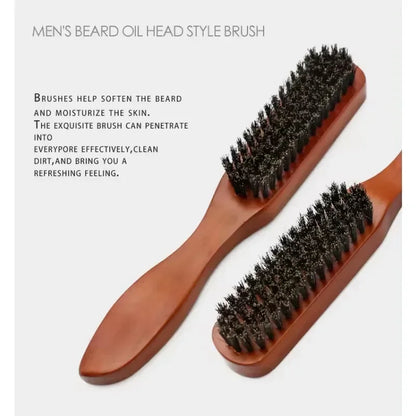 Wooden Beard Brush | Light Brown, 21cm
