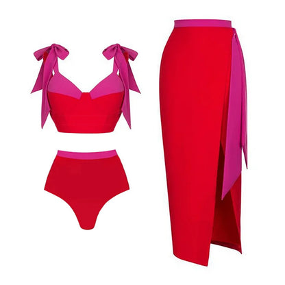 Nylon One-Piece Swimsuit | Butterfly Knot Strap, Women