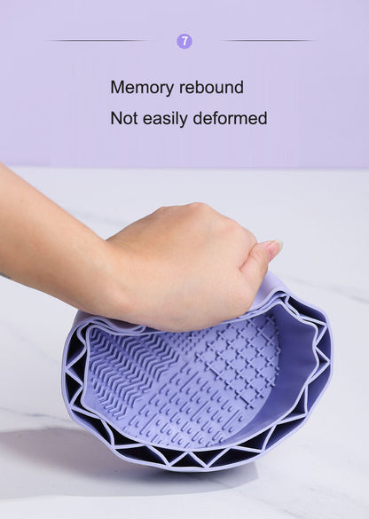 Soft Rubber Makeup Brush Cleaner | Beauty Tool & Wash Bowl