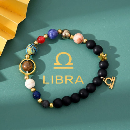 Tiger Eye Zodiac Bracelet | Natural Stone, 8mm
