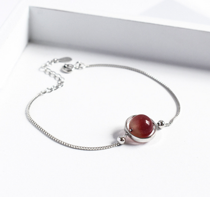 S925 Sterling Silver Bracelet | Topaz, Amethyst, Crystal