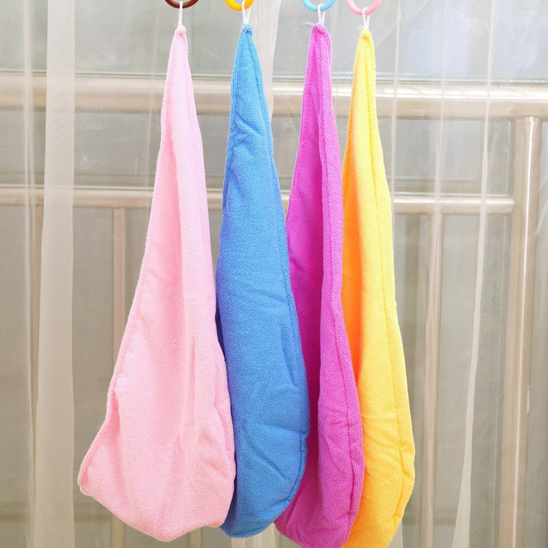 Cotton Hair Drying Cap | Blue, Yellow, Pink, Purple