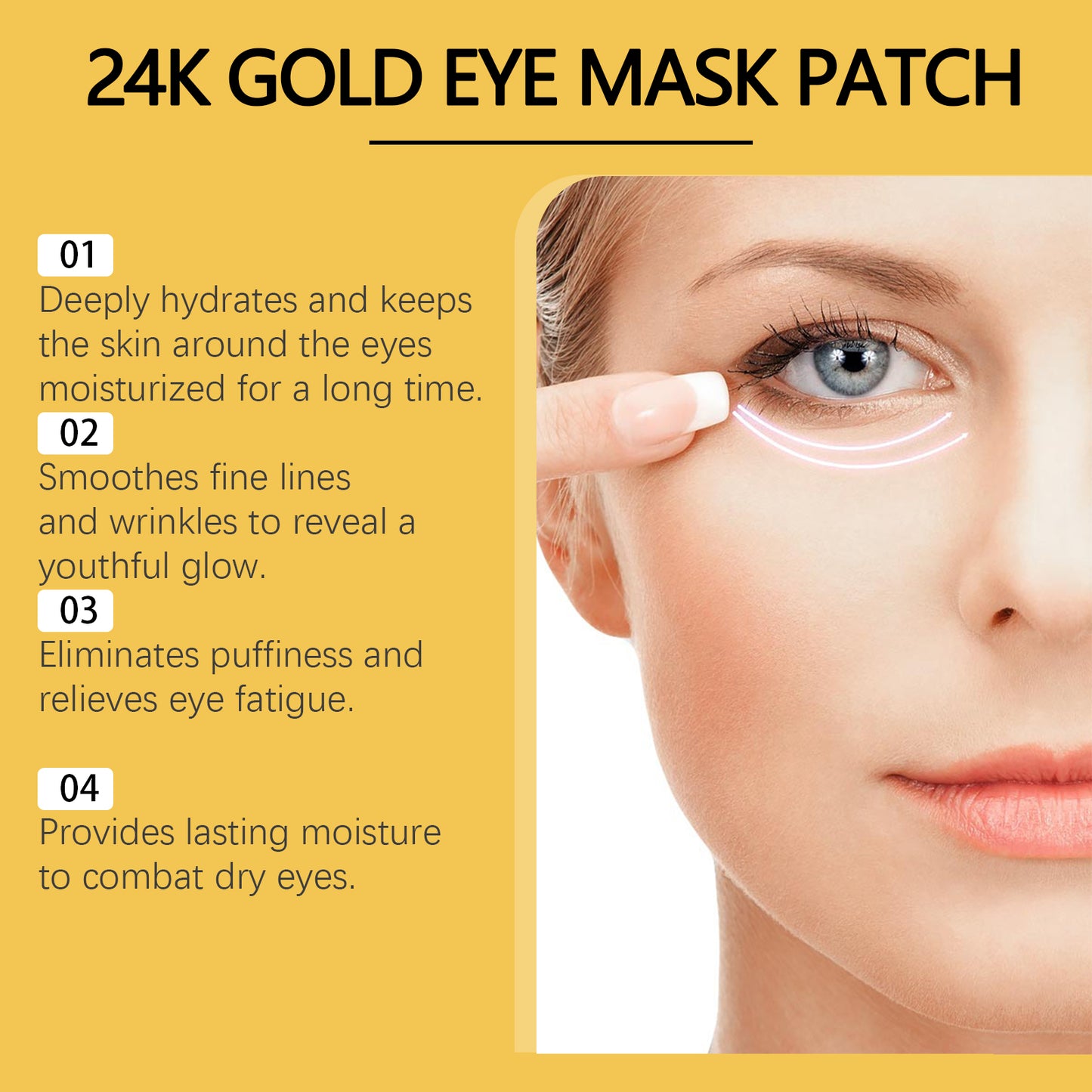 24k Gold Eye Mask | Nourishing & Hydrating