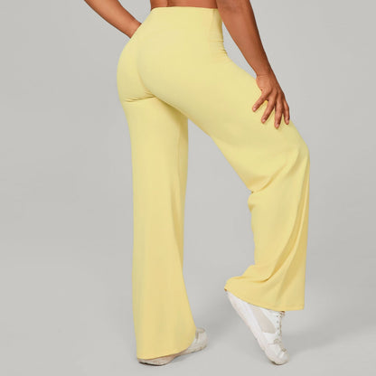 Cotton Blend Yoga Pants | High-Waisted, Straight Leg