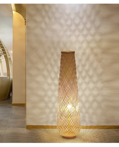 Bamboo Floor Lamp | Japanese Style, Dimmable, LED