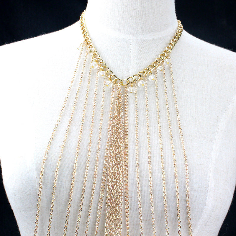 Alloy Body Chain Necklace | Multi Layered, 45cm