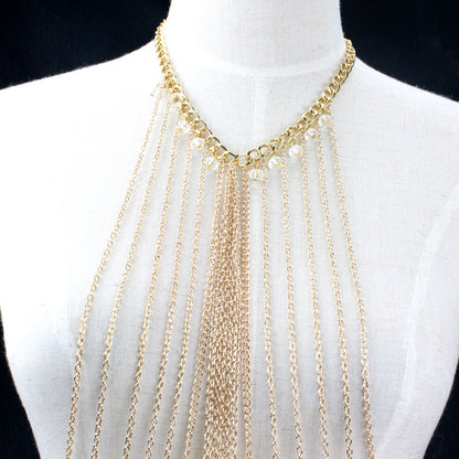 Alloy Body Chain Necklace | Multi Layered, 45cm