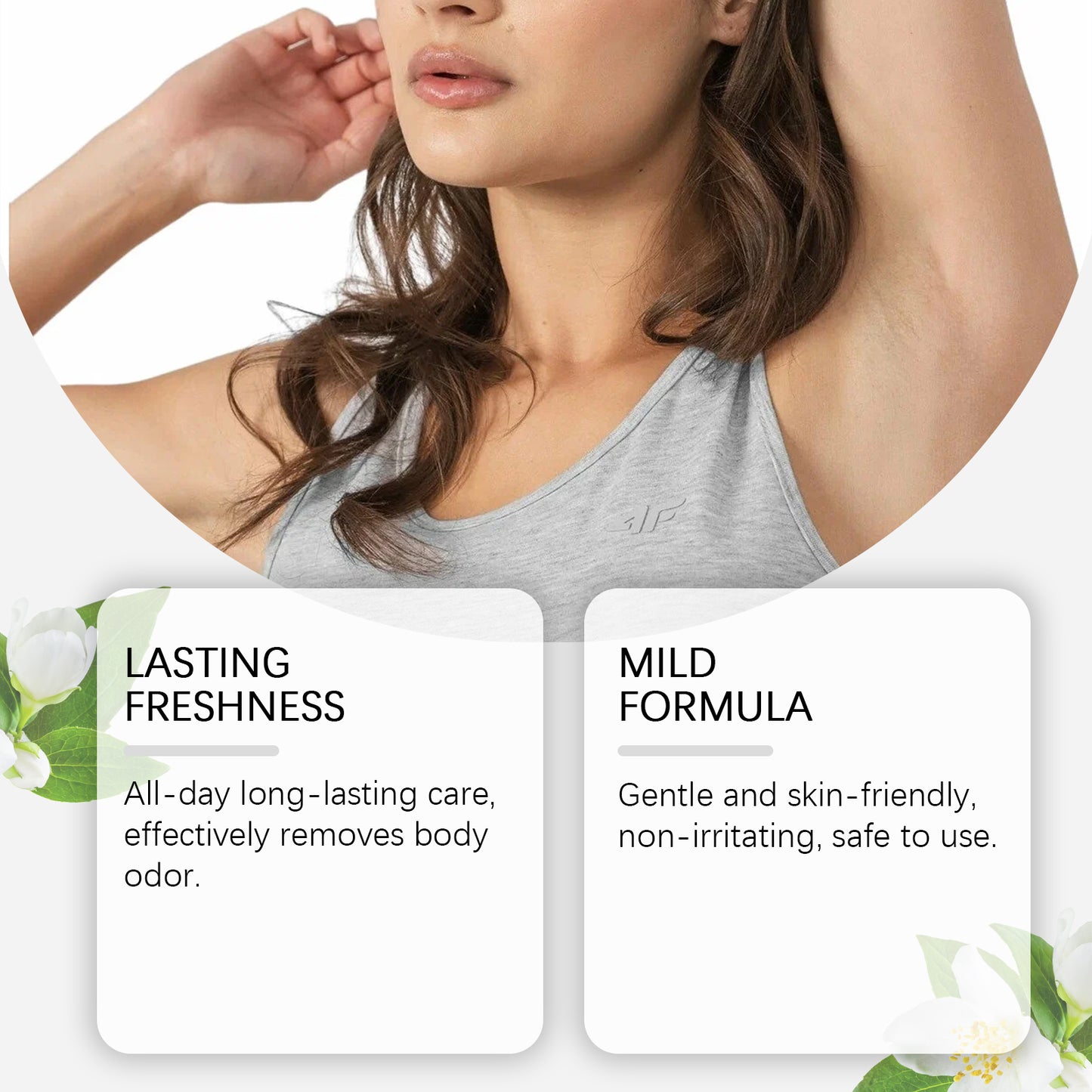 Viareline Jasmine Fresh Spray Natural Fragrance Body Sweat To Remove Odor Refreshing Fragrance Portable