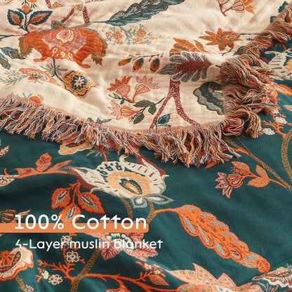 Cotton Blanket | Bohemian-style, Gauze, 150*200 cm
