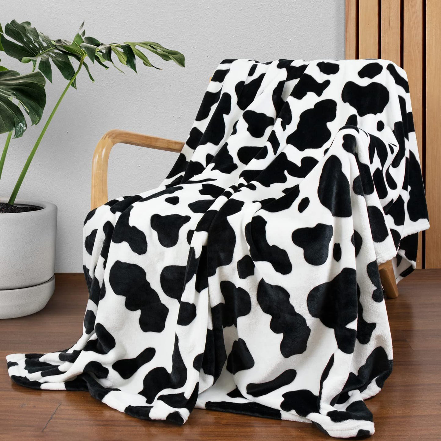 Flannel Blanket | Cow Print, Nordic Style