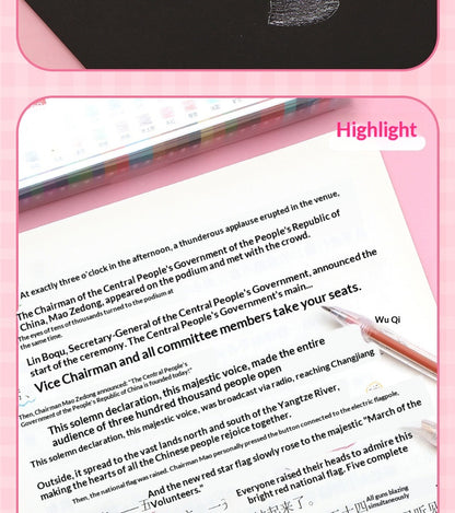 Colorful Glitter Pens Luminous Shimmering Curry Pens Sparkling Ballpoint Pens