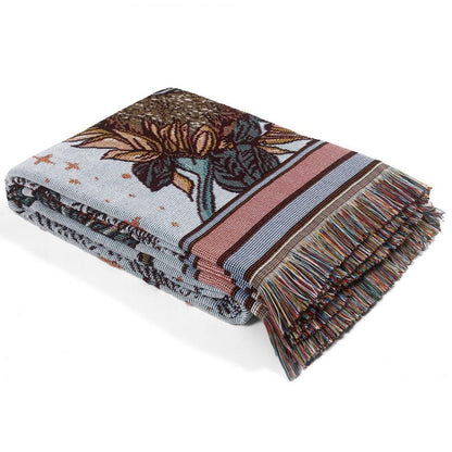 Cotton Nap Blanket | Geometric Pattern, 160 x 130CM