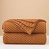 Acrylic Knitted Blanket | Geometric Pattern, 130X160CM