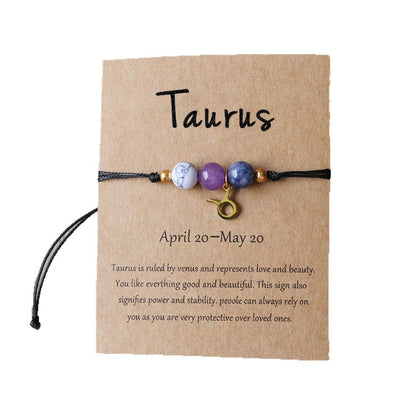 Tiger Eye Zodiac Bracelet | Natural Stone, 8mm