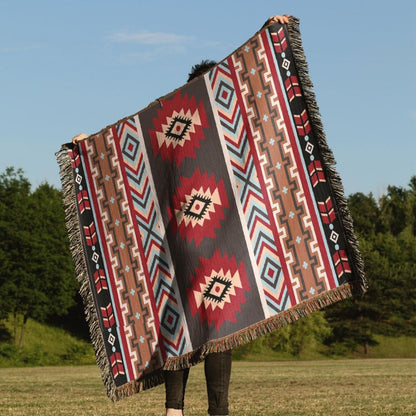 Cotton Nap Blanket | Geometric Pattern, 160 x 130CM