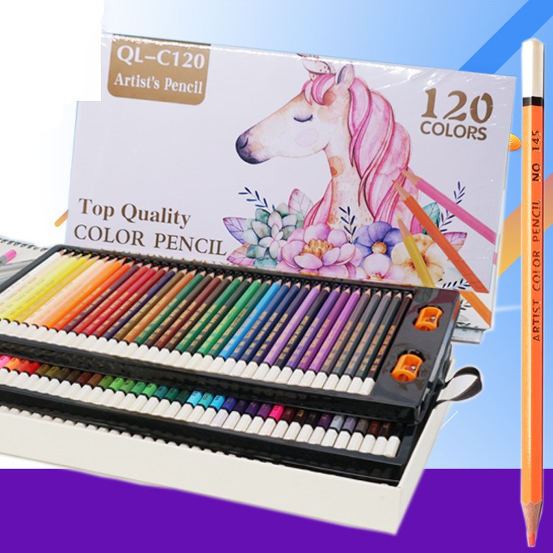 Aurora Color 120 Color Colored Pencils Set With Rosewood Shell And Eco Friendly Wood Case
