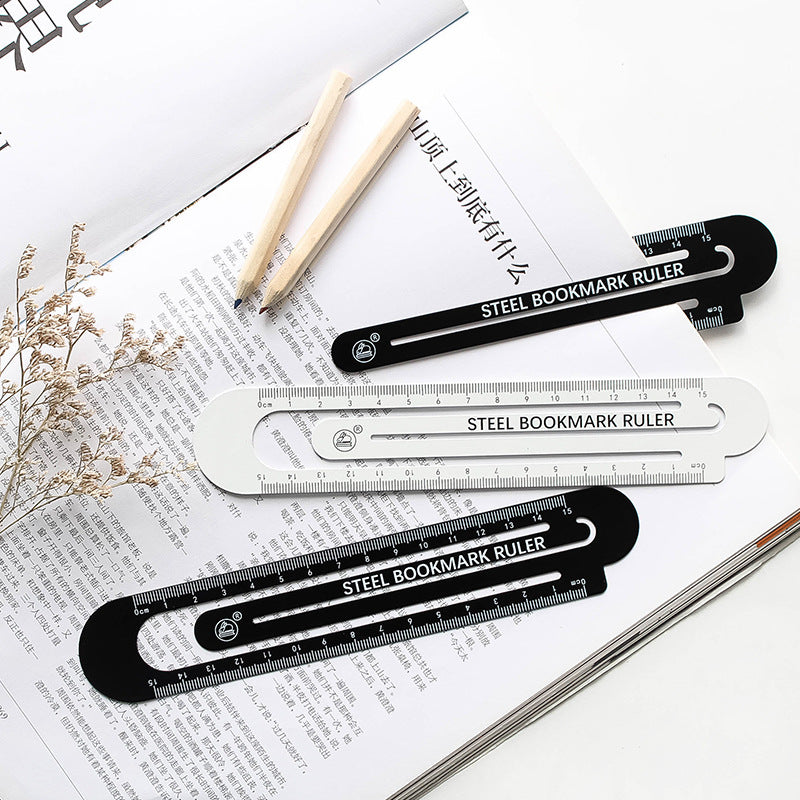 NovaTools Black And White Two Sided Ruler 12 Inch Length High Strength Manganese Steel