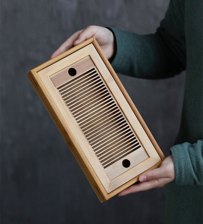 Bamboo Tea Tray | Simple Dry Brewing Table, Travel Set