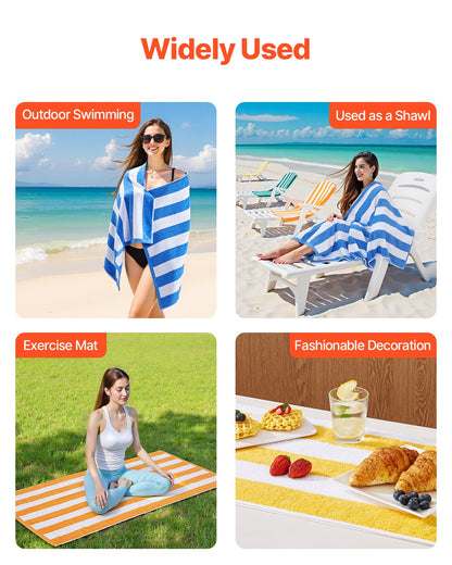 Beach Towel | Large Pool Towel 30 X 60 In, 4 Pack