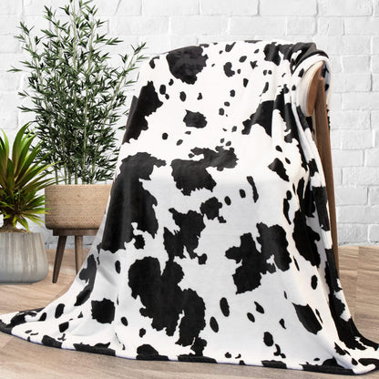 Flannel Blanket | Cow Print, Nordic Style