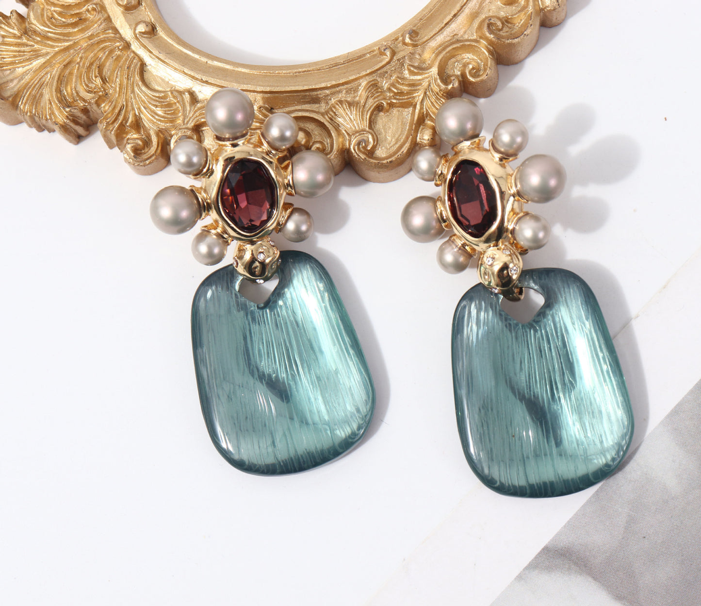 Copper Plated Ear Clip | Pearl Organic Glass