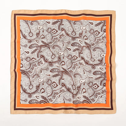 Imitation Silk Scarf | Cashew Flower, 70x70cm