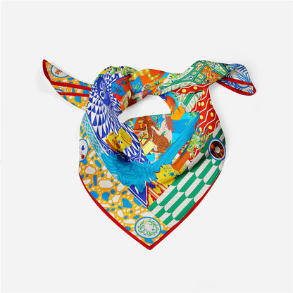 Imitation Silk Small Square Scarf | 53cm
