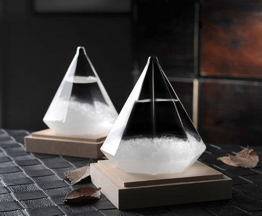 Glass Storm Bottle | Clear, 10.5x12cm