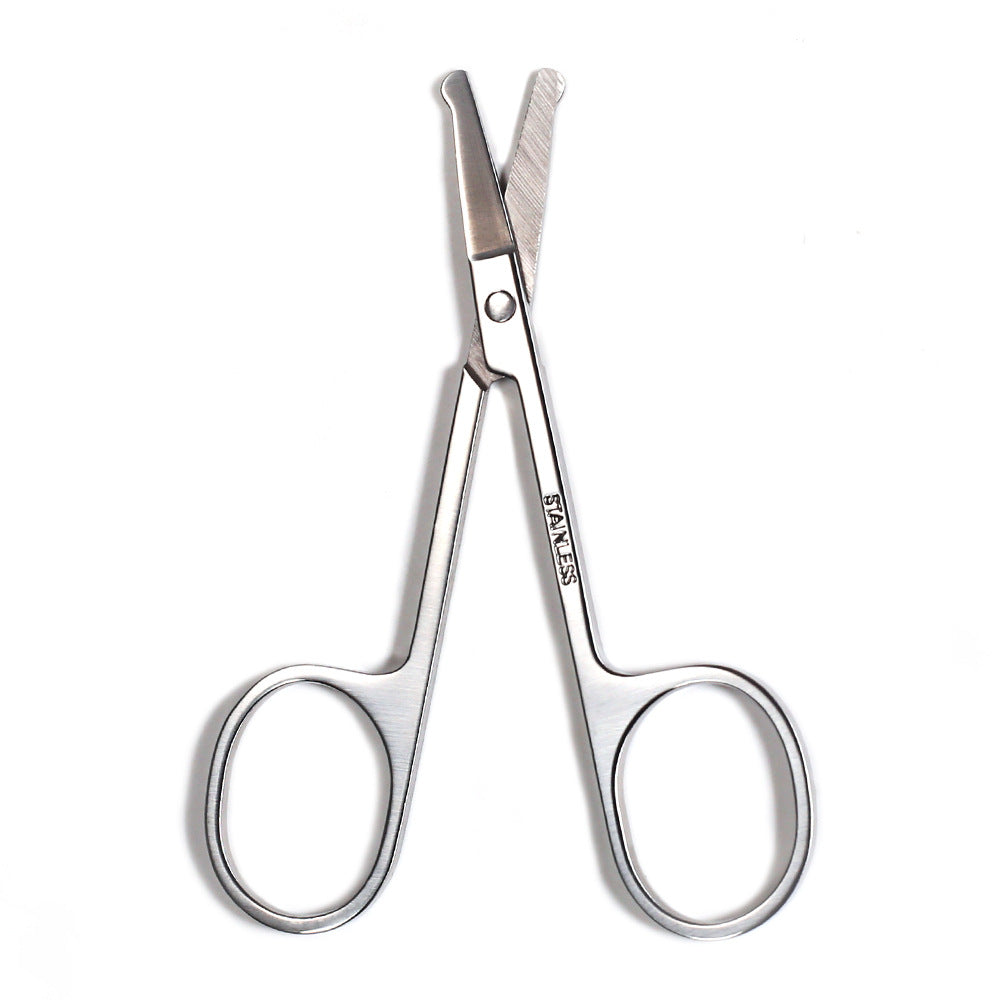 Stainless Steel Nose Hair Scissors | Silver, 9cm
