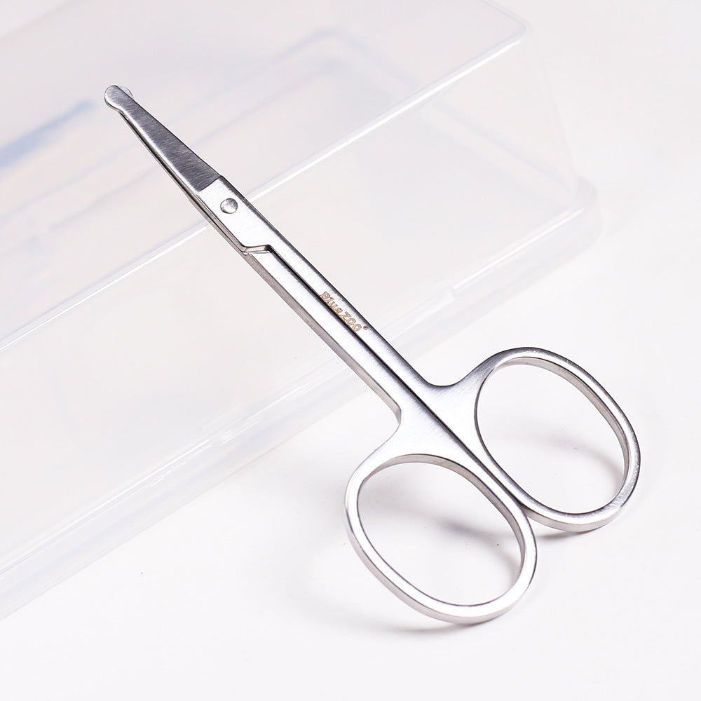 Stainless Steel Nose Hair Scissors | Silver, 9cm