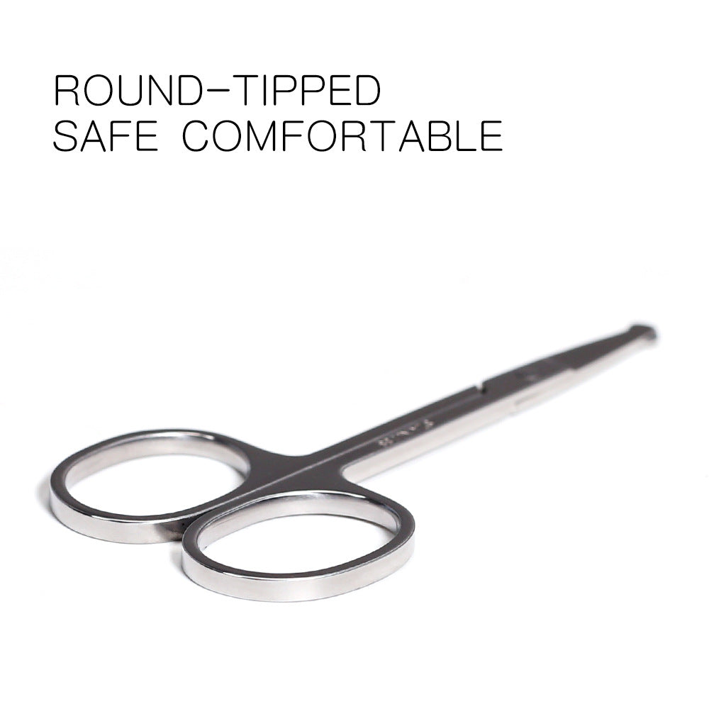 Stainless Steel Nose Hair Scissors | Silver, 9cm