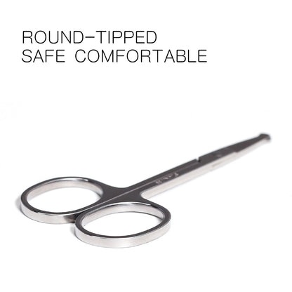 Stainless Steel Nose Hair Scissors | Silver, 9cm