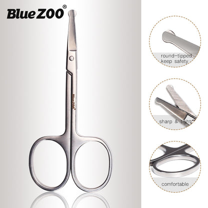 Stainless Steel Nose Hair Scissors | Silver, 9cm