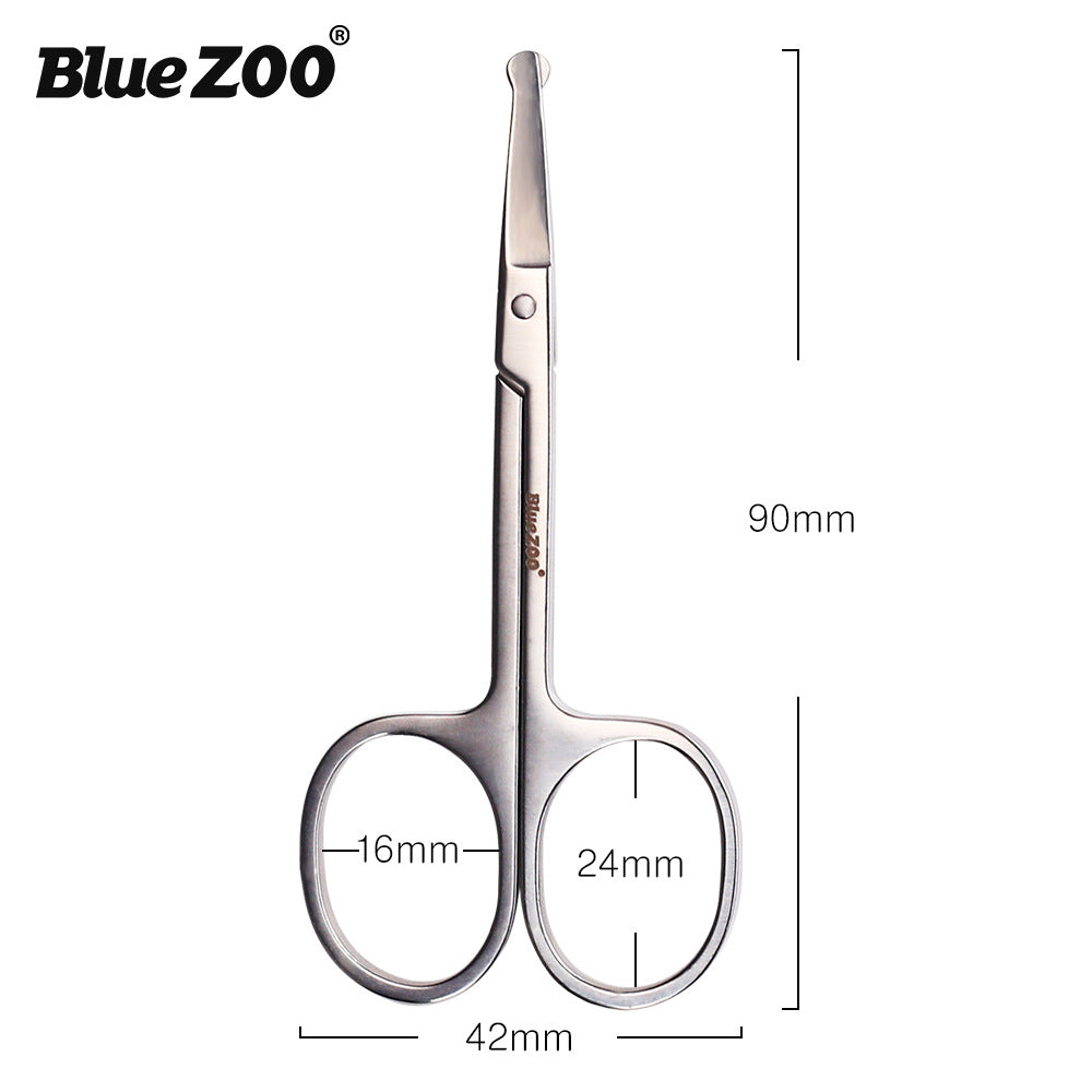 Stainless Steel Nose Hair Scissors | Silver, 9cm