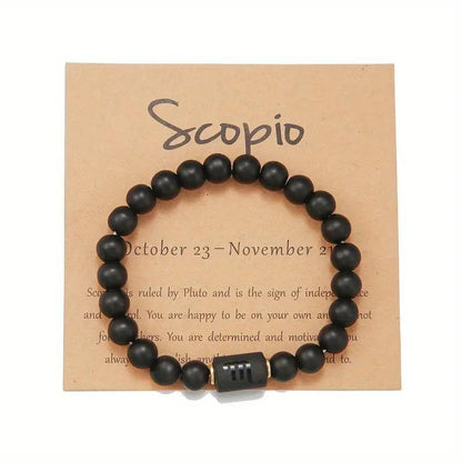 Tiger Eye Zodiac Bracelet | Natural Stone, 8mm