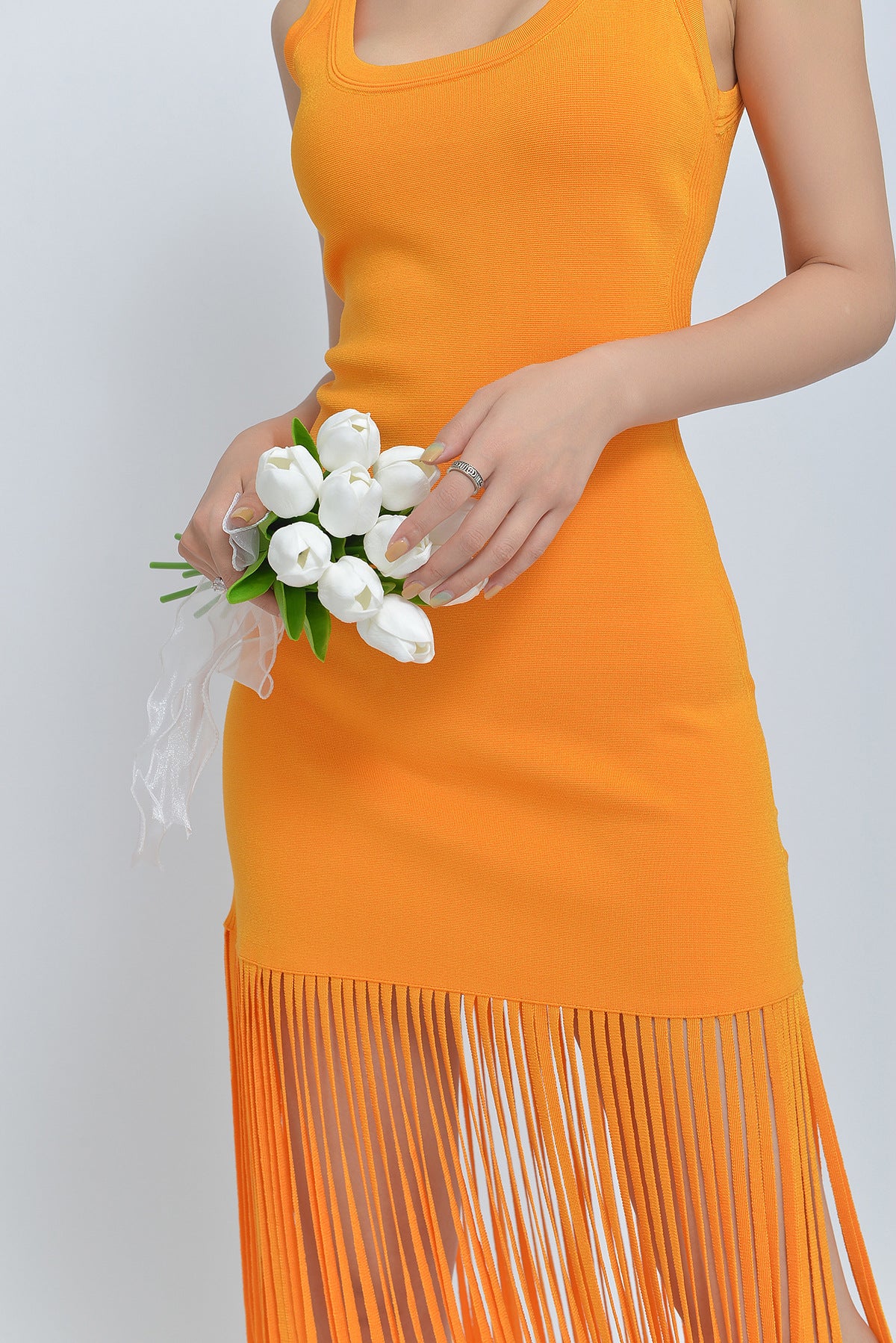 Ice Silk Bohemian Long Dress | Casual, Sleeveless, O-neck