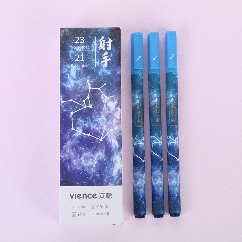 Astrology Sign Gel Pens, Set of 3 — 0.5mm Black Ink