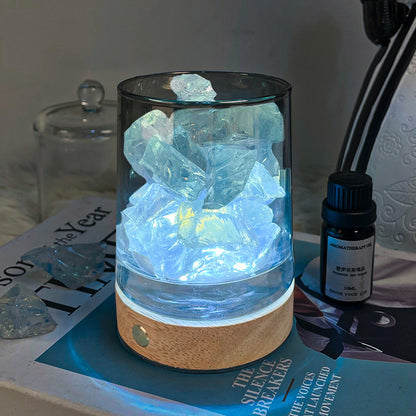 Fragrance Crystal Diffuser | Handmade Smoky Grey Glass