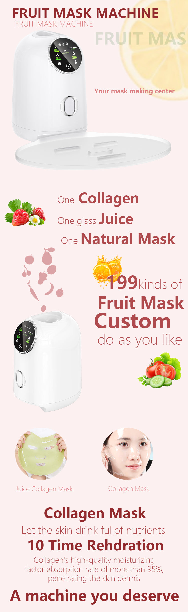 Automatic Fruit and Vegetable Mask Machine | DIY Beauty Instrument