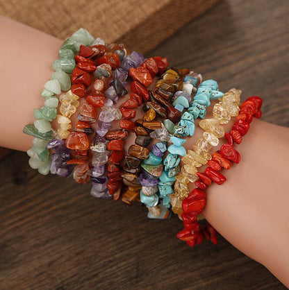 Natural Stone Beaded Bracelet | Irregular Crushed Stone